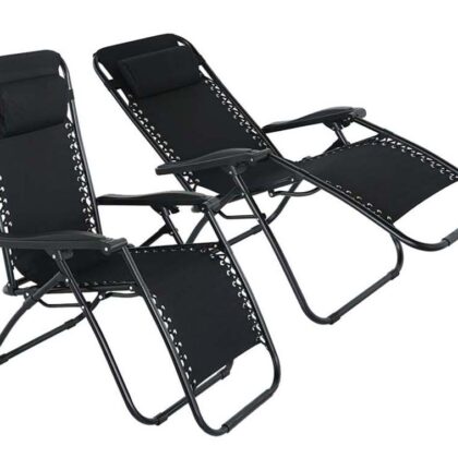 2-Pack SEVVA Zero Gravity Loungestoelen - Inklapbaar En Supercomfortabel! ...