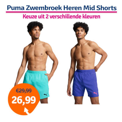 Dagaanbieding Puma Zwembroek Heren Mid Shorts