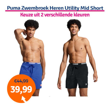 Dagaanbieding Puma Zwembroek Heren Utility Mid Shorts