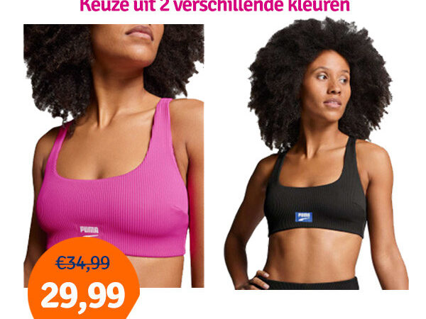 Dagaanbieding Puma Zwemtop Ribbed Scoop Neck Top