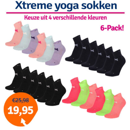 Dagaanbieding Xtreme Yoga Sokken 6-pack