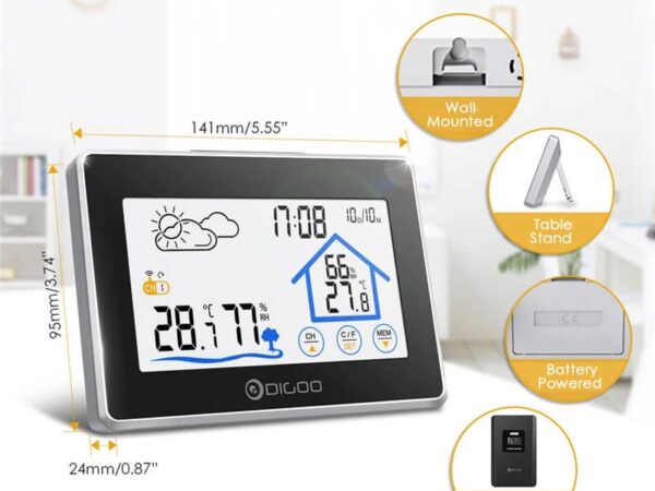 Draadloos Weerstation + Buitensensor