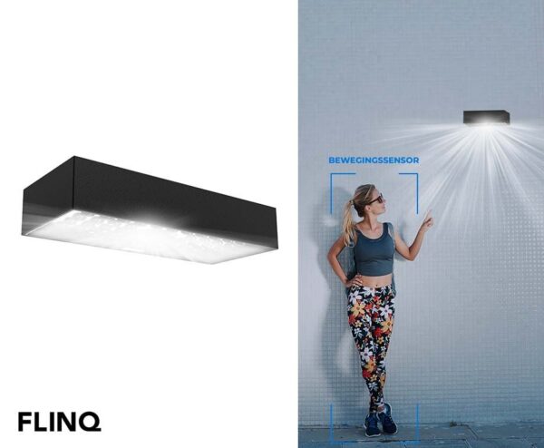FlinQ Solar Brick Buitenlamp Met Sensor - Geeft Helder Licht Bij Beweging I ...