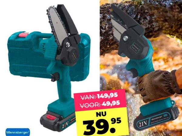 Mannsberger Hand Kettingzaag Met Accu - Superkrachtige Zaag Voor Takken En ...