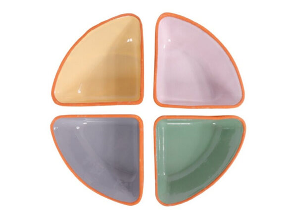 SENZA Terracotta Triangel Schaaltjes Multi-kleur /4