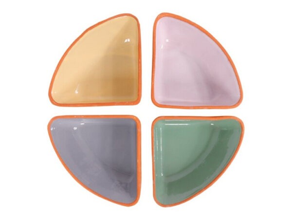 SENZA Terracotta Triangel Schaaltjes Multi-kleur /4