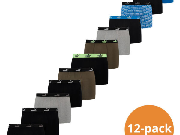 Puma Boxershorts Promo 12-pack Zwart / Groen / Blauw