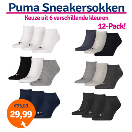Dagaanbieding Puma Sneakersokken 12-pack