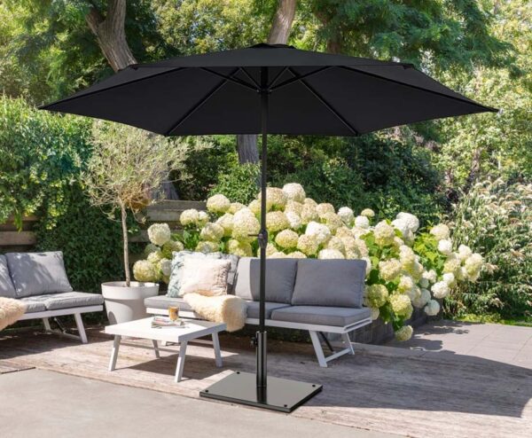 Luxe XXL Parasol Zwart 3 meter - Inclusief Gratis Hoes ...