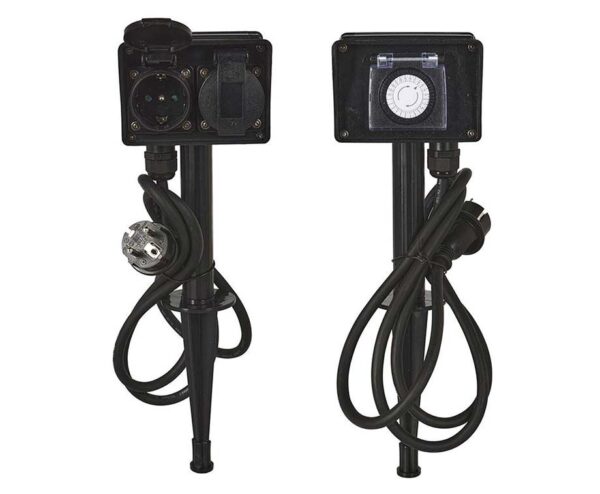 Dubbele Tuincontactdoos Met Timer - Sluit Tuinverlichting En -Apparaten Aan ...