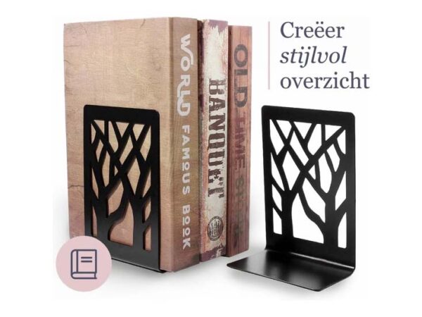 Fedec Boekensteun - Set van 2 - Boekenstandaard