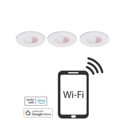 iDual Fortesa smart wifi LED inbouwspots - 3 spots