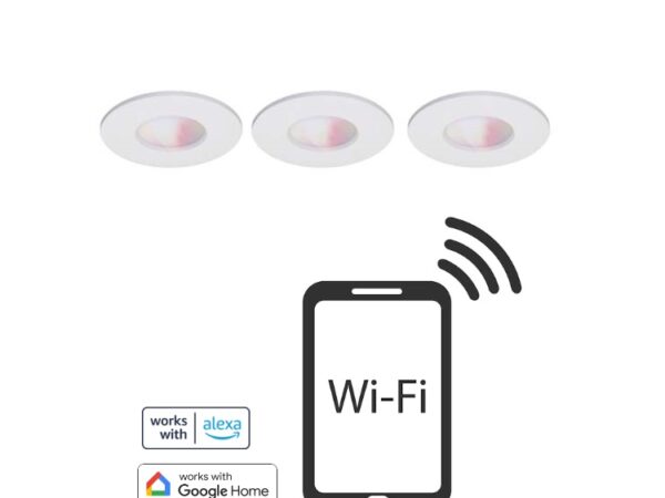 iDual Fortesa smart wifi LED inbouwspots - 3 spots