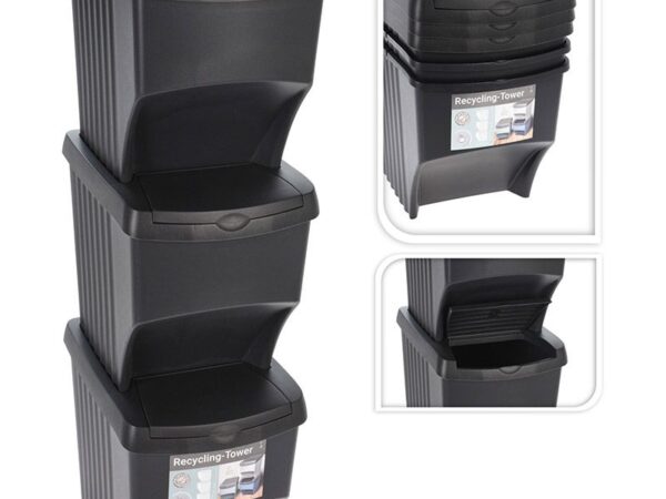 Afvalscheidingsbakken - Stapelbaar - 3 x 22 liter