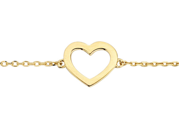 Gouden armband met hartje