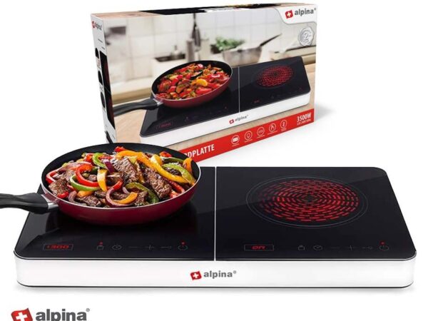 Alpine 2-Pits Inductie Kookplaat - Met Kinderslot En Digitaal Display! ...
