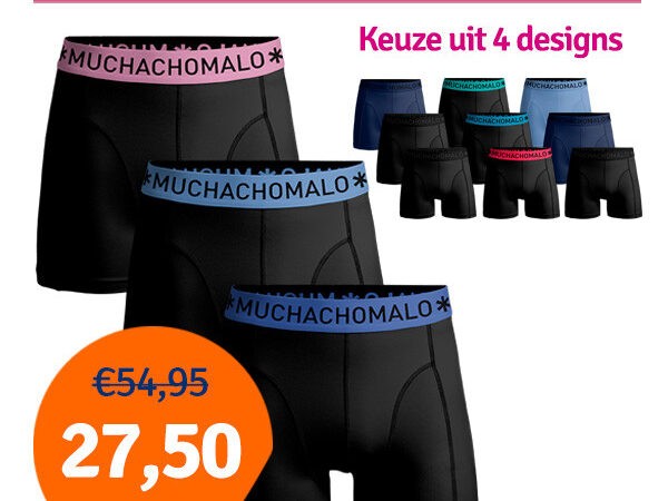 Dagaanbieding Muchachomalo Microfiber Boxershorts 3-pack