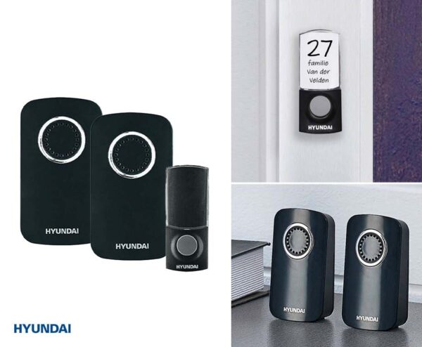 Hyundai Draadloze Deurbel Met 2 Ontvangers - Overal Duidelijk Geluid! ...
