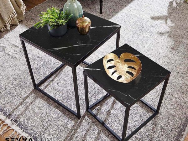 Set Van 2 Marmerlook Bijzettafels Macy - Veelzijdige Eyecatchers! ...
