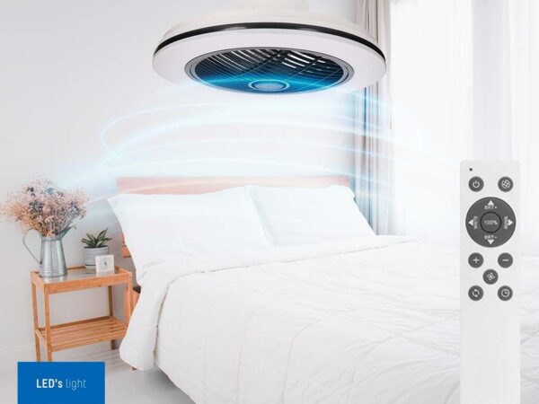 Ventilator Met Lamp - Dimbaar Met Kleurwissel! ...