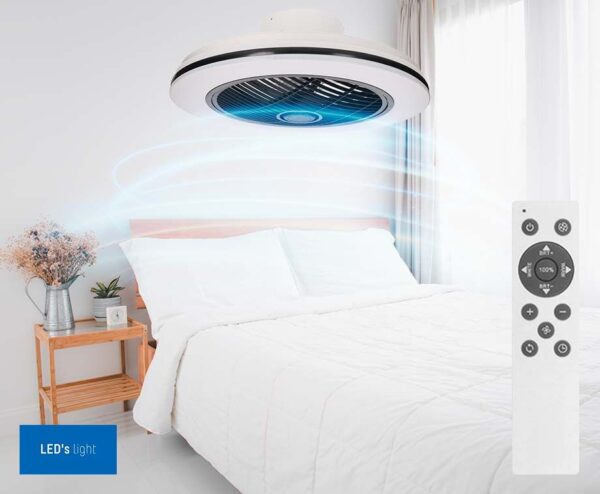 Ventilator Met Lamp - Dimbaar Met Kleurwissel! ...
