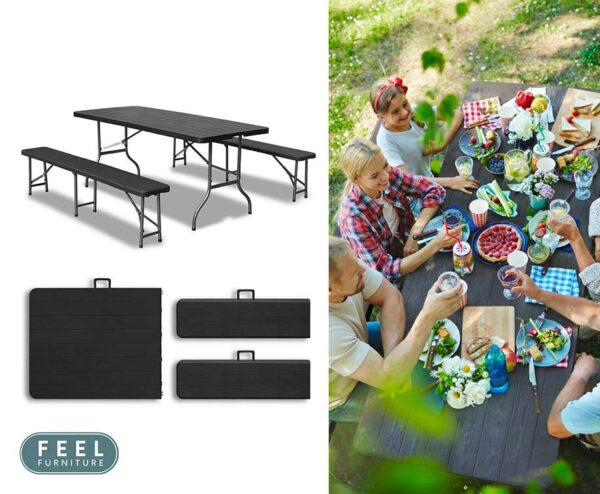 Feel Home Opvouwbare Picknicktafel Set - Voor Tot Wel 8 Personen! ...
