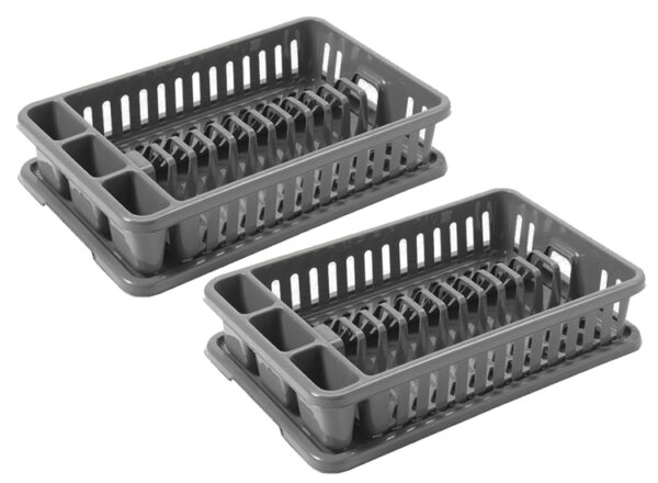 Hoffmans Afdruiprek - 37x46x8 cm - Grijs - 1+1 Gratis