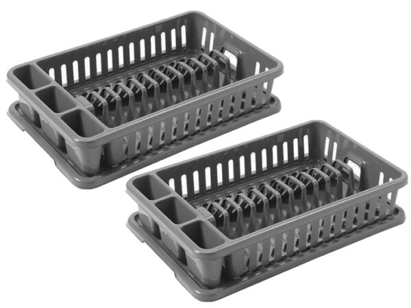 Hoffmans Afdruiprek - 37x46x8 cm - Grijs - 1+1 Gratis