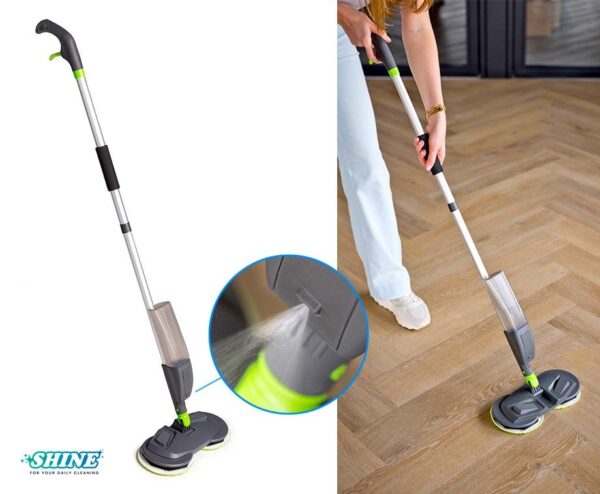 Shine Roterende Spray Mop - Direct Sprayen En Schoonmaken! ...