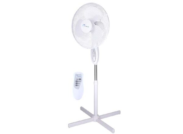 Lifetime Air Statiefventilator - Staande Ventilator - Afstandsbediening - 3 Standen - Oscillerend - Ø 40cm - Wit