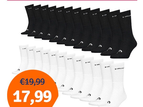 Dagaanbieding HEAD Sportsokken Crew 12-pack
