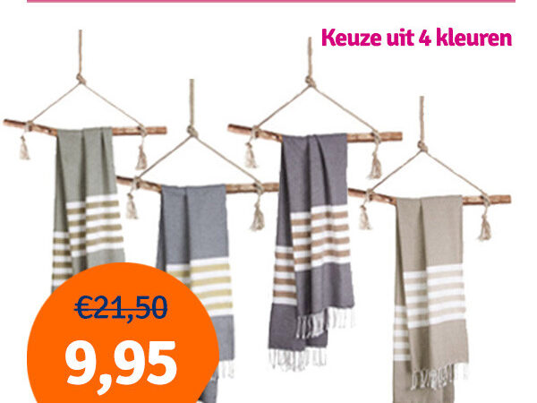 Dagaanbieding Walra Fouta/Hamamdoek Sunshade Happiness