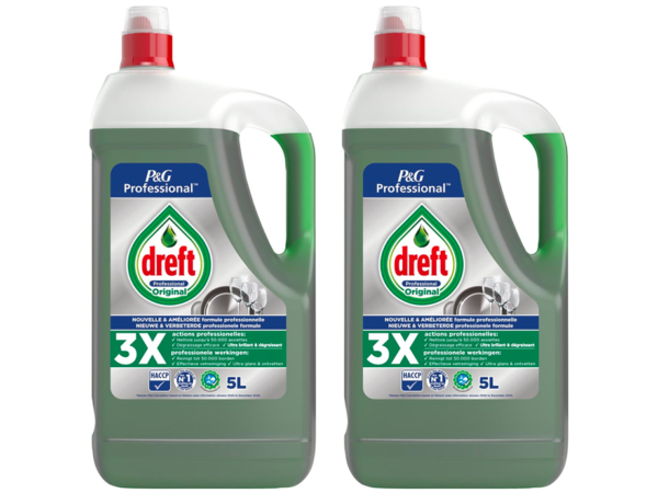 2x5L Dreft Professional Afwasmiddel - Verwijdert Doeltreffend en Snel! ...