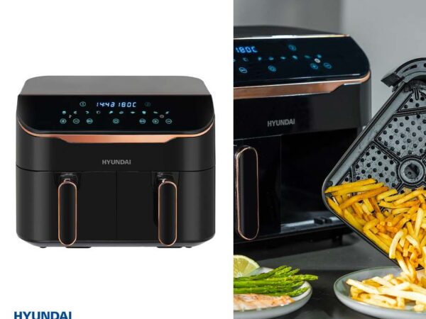 DUBBELE Hetelucht Friteuse 8 Liter - Afzonderlijk Te Bedienen! ...