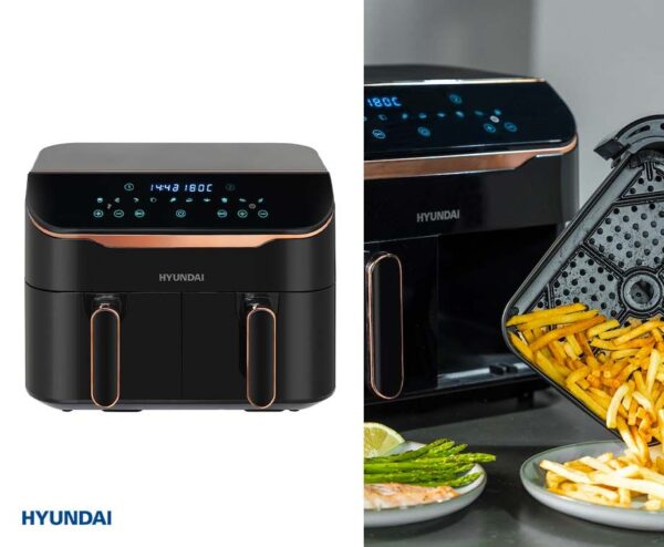 DUBBELE Hetelucht Friteuse 8 Liter - Afzonderlijk Te Bedienen! ...