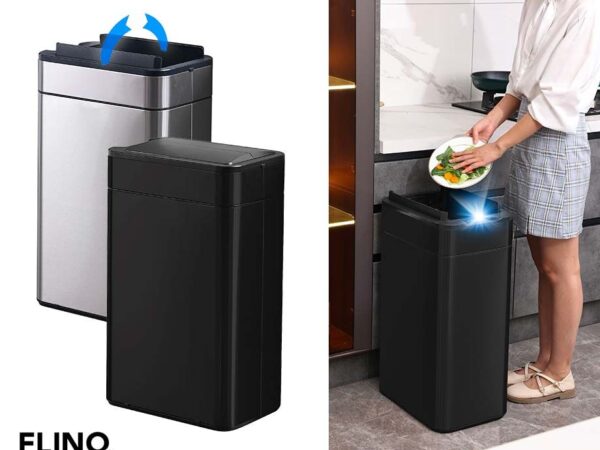 FlinQ Sensor Prullenbak Swing 60L - Contactloos Openen En Sluiten! ...