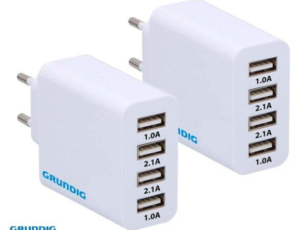 Grundig 4-Poorts USB Oplader - Vandaag 1+1 GRATIS! ...