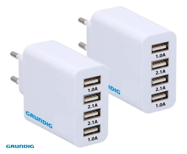 Grundig 4-Poorts USB Oplader - Vandaag 1+1 GRATIS! ...