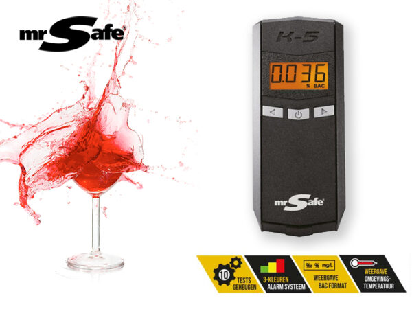 mr Safe digitale alcoholtester - Test zelf je alcoholpercentage