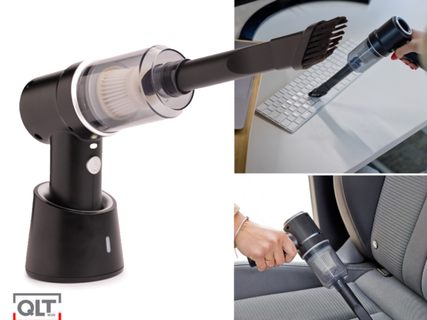 Mini Stofzuiger QLT 2-In-1 - Draadloos Met Zuig en Blaas Functie! ...