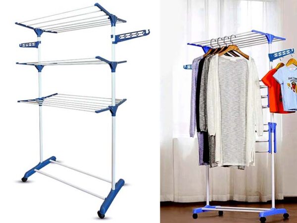 XXL Inklapbaar Wasrek - Droogtoren Op Wieltjes Voor 2 Wasbeurten