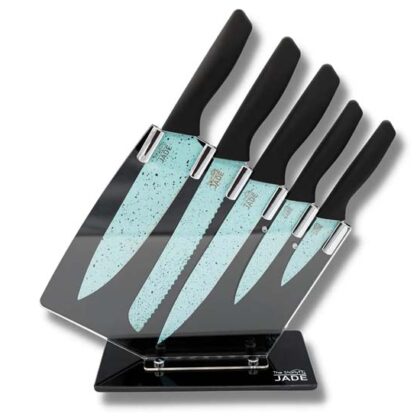 Starlyf Jade Knife Series - 6-delige messenset met messenstandaard