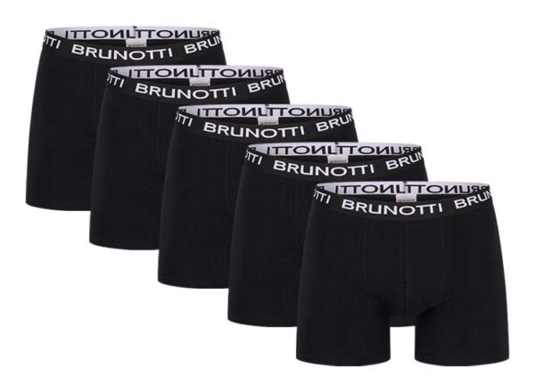 5 pack Brunotti Boxershorts - Heren Boxers - Zwart