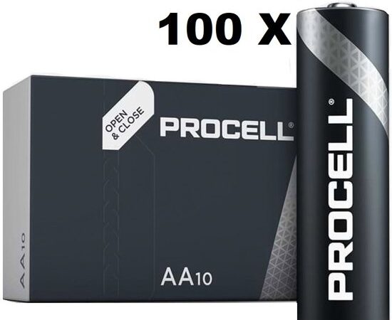 100 Duracell Procell Batterijen - AA
