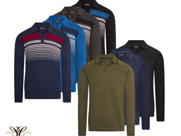 Cappuccino Knit Longsleeve Polo - OPRUIMPRIJS: EXTREEM VOORDELIG! ...