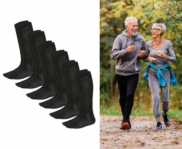Compressiesokken Zwart - Vandaag 2+4 Paar GRATIS! ...