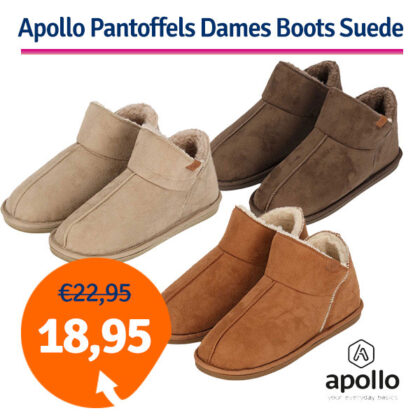 Dagaanbieding Apollo Pantoffels Dames Boots Suede