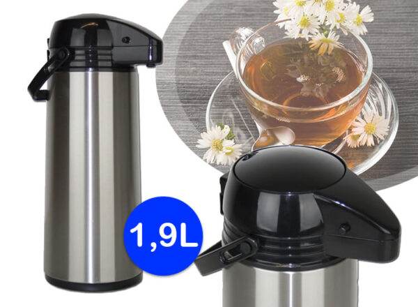 RVS thermoskan met pomp - Isoleerkan 1