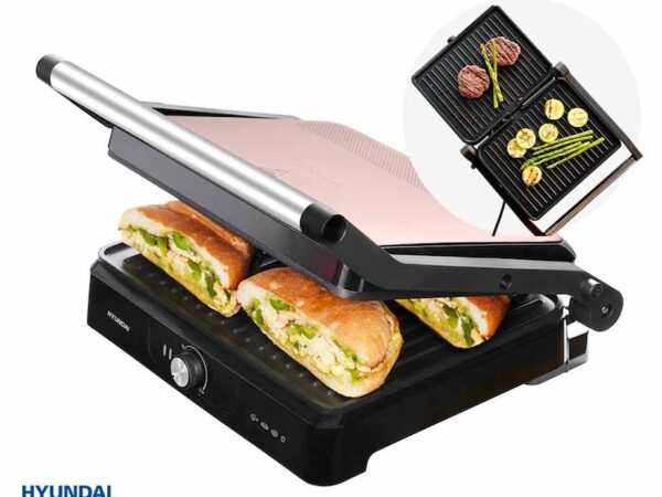 Hyundai Luxe Elektrische Contactgrill - Vouwt 180º Open Voor Gebruik Als G ...