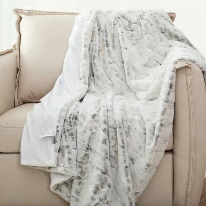 Luxe Marble Faux Fur Throw - Extra Zachte